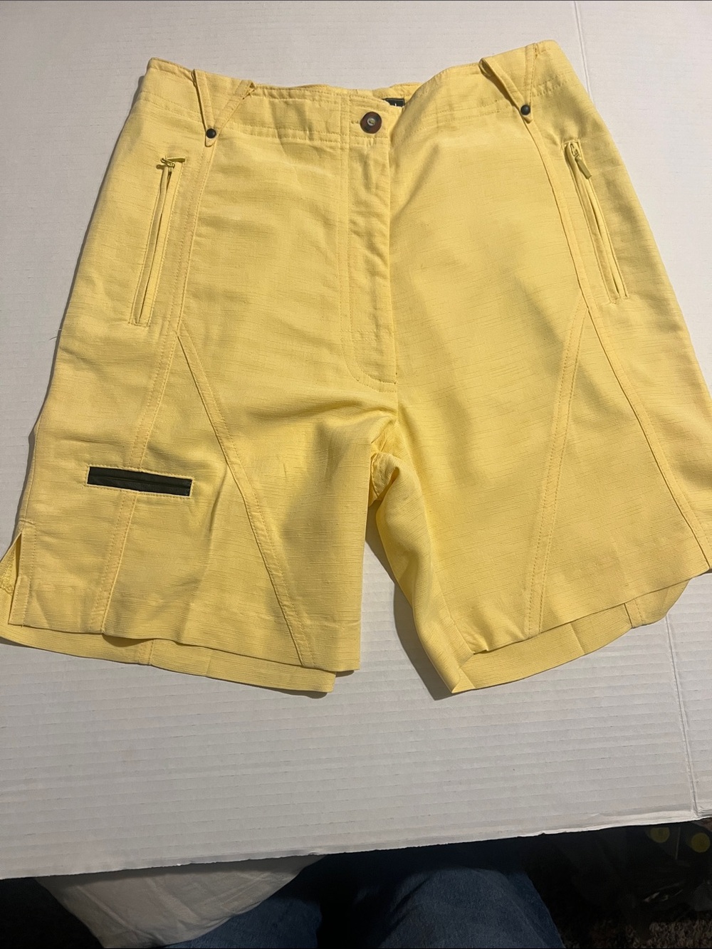 jamie sadock Yellow Zip-Pocket Golf Shorts